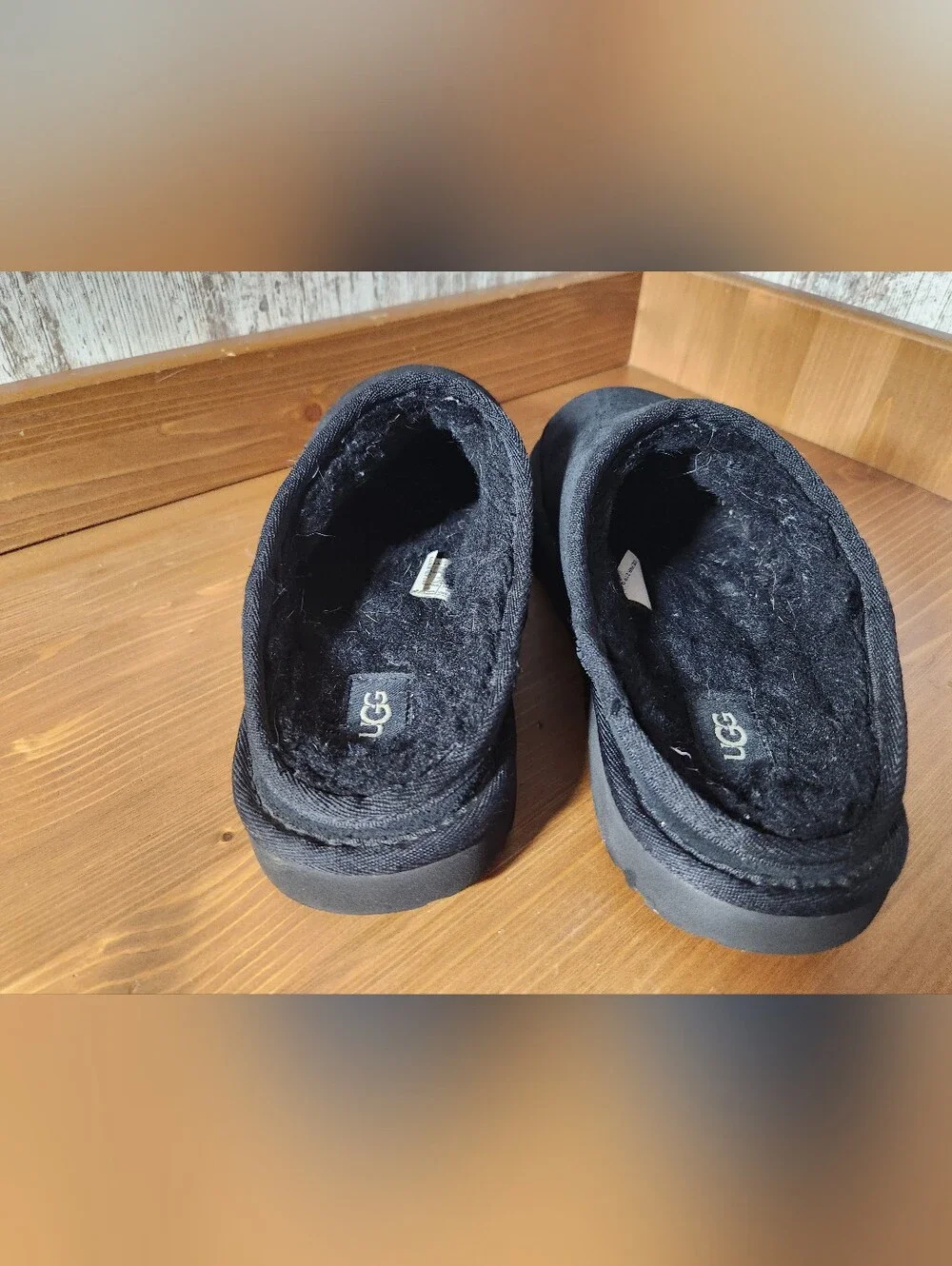 UGG Black Suede Slip-On Clog USA Youth Size 5